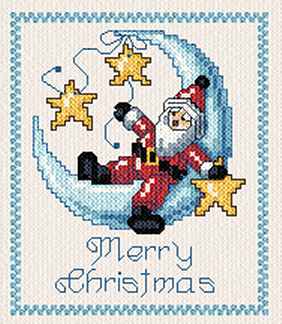 charted counted cross stitch santa patterns on Etsy, a global