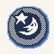 Moon And Star Cross Stitch Pattern Space