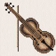 Violin Cross Stitch Pattern music