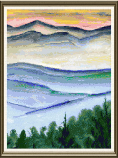 Blue Ridge Cross Stitch Pattern arts