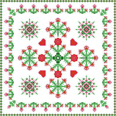 Free Cross Stitch Patterns
by AlitaDesigns: CHRISTMAS Border Free